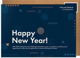 'Hip Geometric' Business New Year's Greeting Card