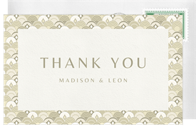 'Intricate Art Deco' Wedding Thank You Note