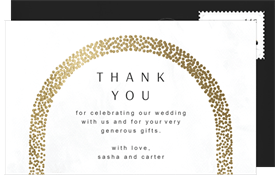 'Confetti Arch' Wedding Thank You Note