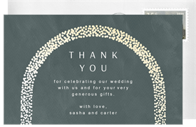 'Confetti Arch' Wedding Thank You Note
