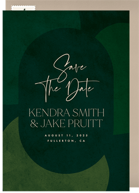 'Textured Bold Shapes' Wedding Save the Date