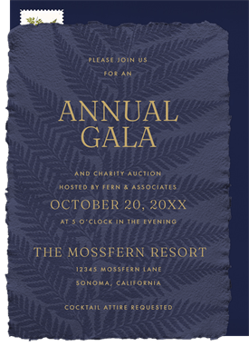 'Pressed Fern' Gala Invitation