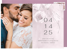 'Dusty Blooms' Wedding Save the Date