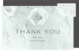 'Dusty Blooms' Wedding Thank You Note