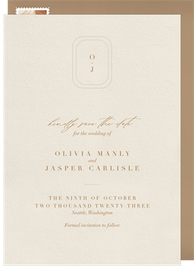 'Contemporary Deboss' Wedding Save the Date