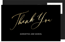 'Inked Vow' Wedding Thank You Note