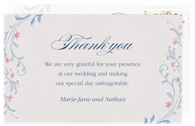 'Framed Romantic Vines' Wedding Thank You Note