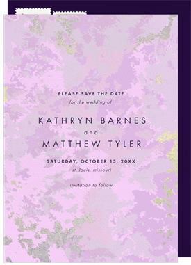'Iridescent Marble' Wedding Save the Date