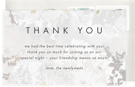 'Iridescent Marble' Wedding Thank You Note