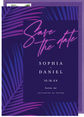 'Tropical Gradient' Wedding Save the Date