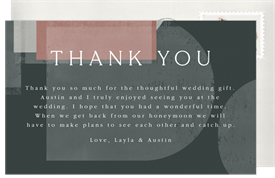 'Soft Textures' Wedding Thank You Note