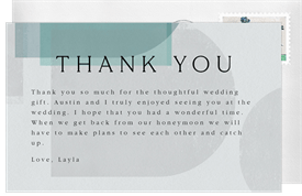 'Soft Textures' Wedding Thank You Note
