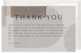 'Soft Textures' Wedding Thank You Note