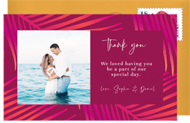'Tropical Gradient' Wedding Thank You Note