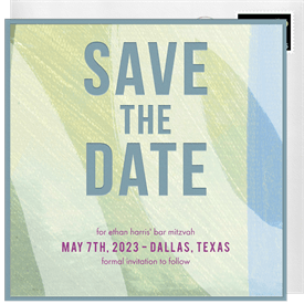 'Abstract Bar Mitzvah' Bar Mitzvah Save the Date