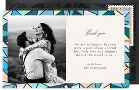 'Stained Glass Window' Wedding Thank You Note