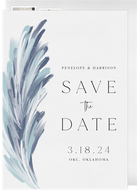 'Faux Pampas' Wedding Save the Date