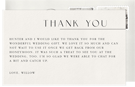 'Devotion' Wedding Thank You Note