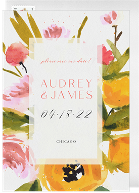 'Bright Bouquet' Wedding Save the Date