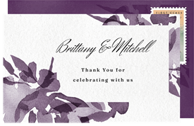 'Overlapping Florals' Wedding Thank You Note