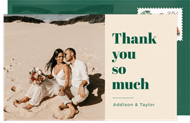 'First Edition' Wedding Thank You Note