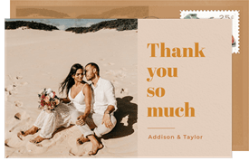 'First Edition' Wedding Thank You Note