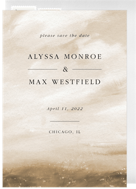 'Impressionist Meadow' Wedding Save the Date