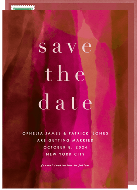 'Bold Layers' Wedding Save the Date