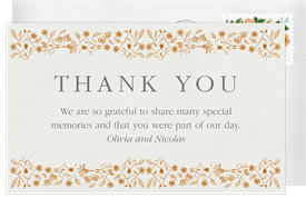 'Delicate Delft' Wedding Thank You Note