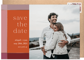 'Blocks Of Color' Wedding Save the Date