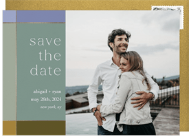 'Blocks Of Color' Wedding Save the Date