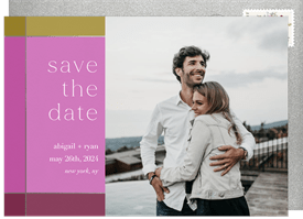'Blocks Of Color' Wedding Save the Date