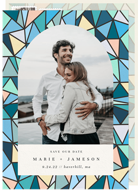 'Stained Glass Window' Wedding Save the Date