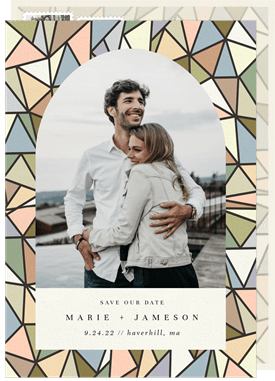 'Stained Glass Window' Wedding Save the Date