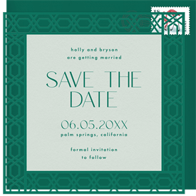 'Mid Century Border' Wedding Save the Date