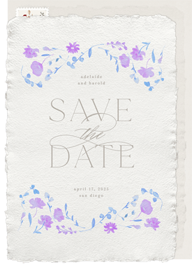 'Delicate Florals' Wedding Save the Date
