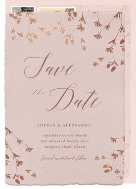 'Gilded Florals' Wedding Save the Date