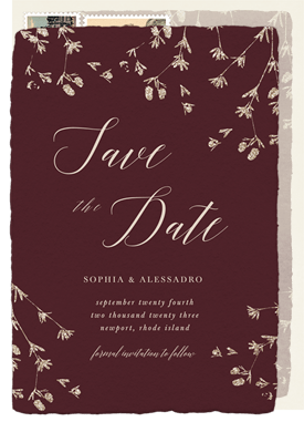 'Gilded Florals' Wedding Save the Date
