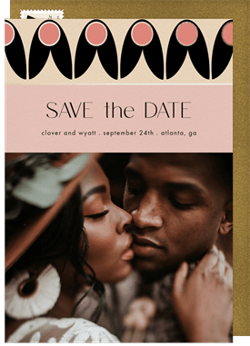 'Modern Deco Inspired' Wedding Save the Date