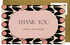 'Modern Deco Inspired' Wedding Thank You Note