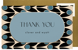 'Modern Deco Inspired' Wedding Thank You Note
