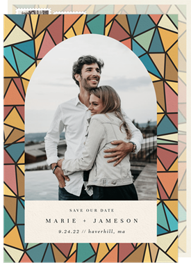 'Stained Glass Window' Wedding Save the Date