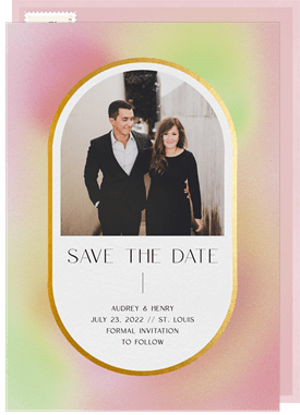 'Bold Bokeh' Wedding Save the Date