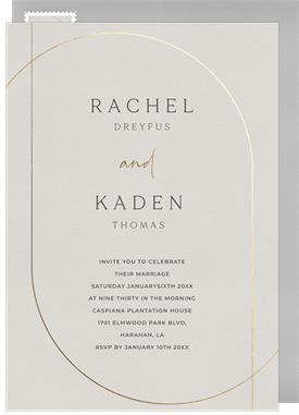 'Shifted Arches' Wedding Invitation