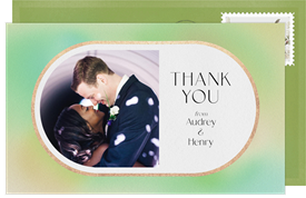 'Bold Bokeh' Wedding Thank You Note