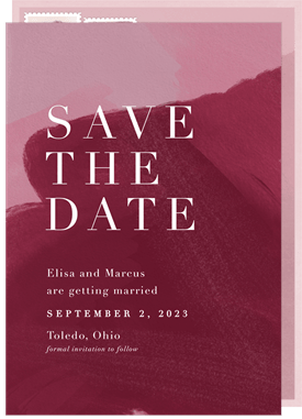 'Abstract Gallery' Wedding Save the Date
