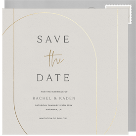 'Shifted Arches' Wedding Save the Date