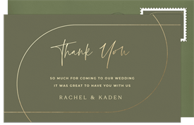 'Shifted Arches' Wedding Thank You Note