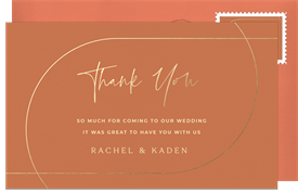 'Shifted Arches' Wedding Thank You Note