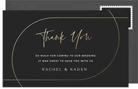 'Shifted Arches' Wedding Thank You Note